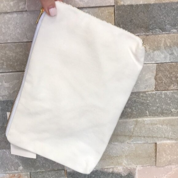 Levtex Monogram Zip Pouch - Metallic - Picture 3 of 5